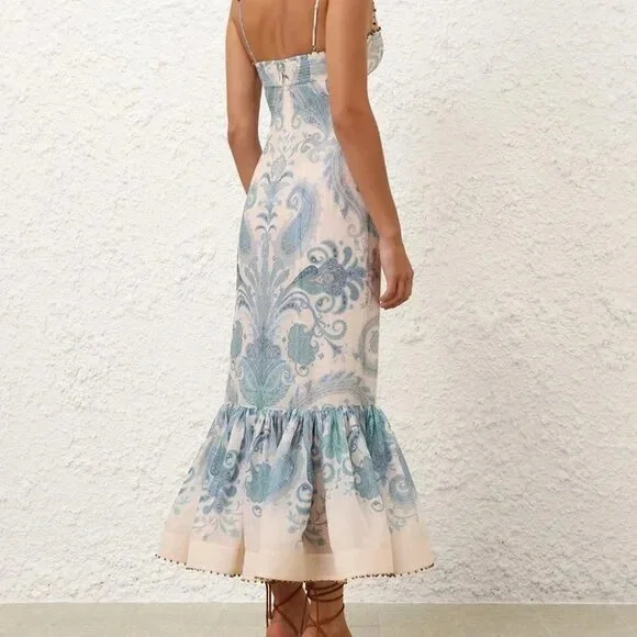 Zimmermann Illuminate Gown in Turquoise Paisley – Spring 2025 – NWT - Picture 2 of 8